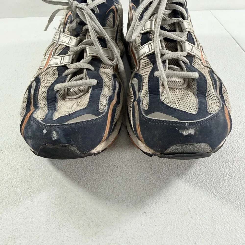 Vintage ASICS Gel-Creed 2002 Men's Blue Orange Silver Running Shoes Size 11 READ
